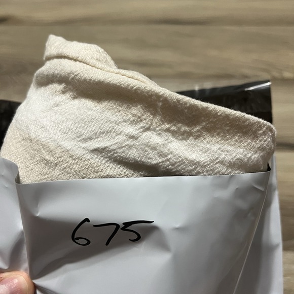 Loft Linen Puff Sleeve Striped Top Beige‎ Size Small - Picture 7 of 7